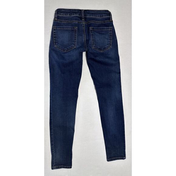 Prosperity Women Blue Denim Skinny Jeans Size 27 Accent Zippers Medium Wash - Picture 7 of 10